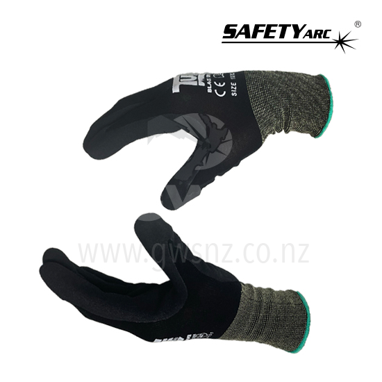 Glove Tuff Black Grip Handling Glove Size 10