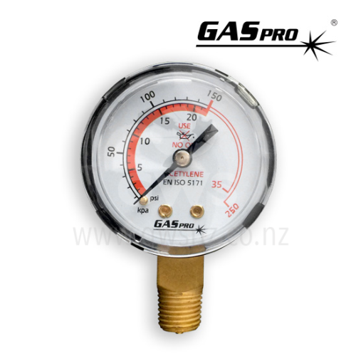 GASpro Gauge 250 KPA Acetylene Global Welding Supplies
